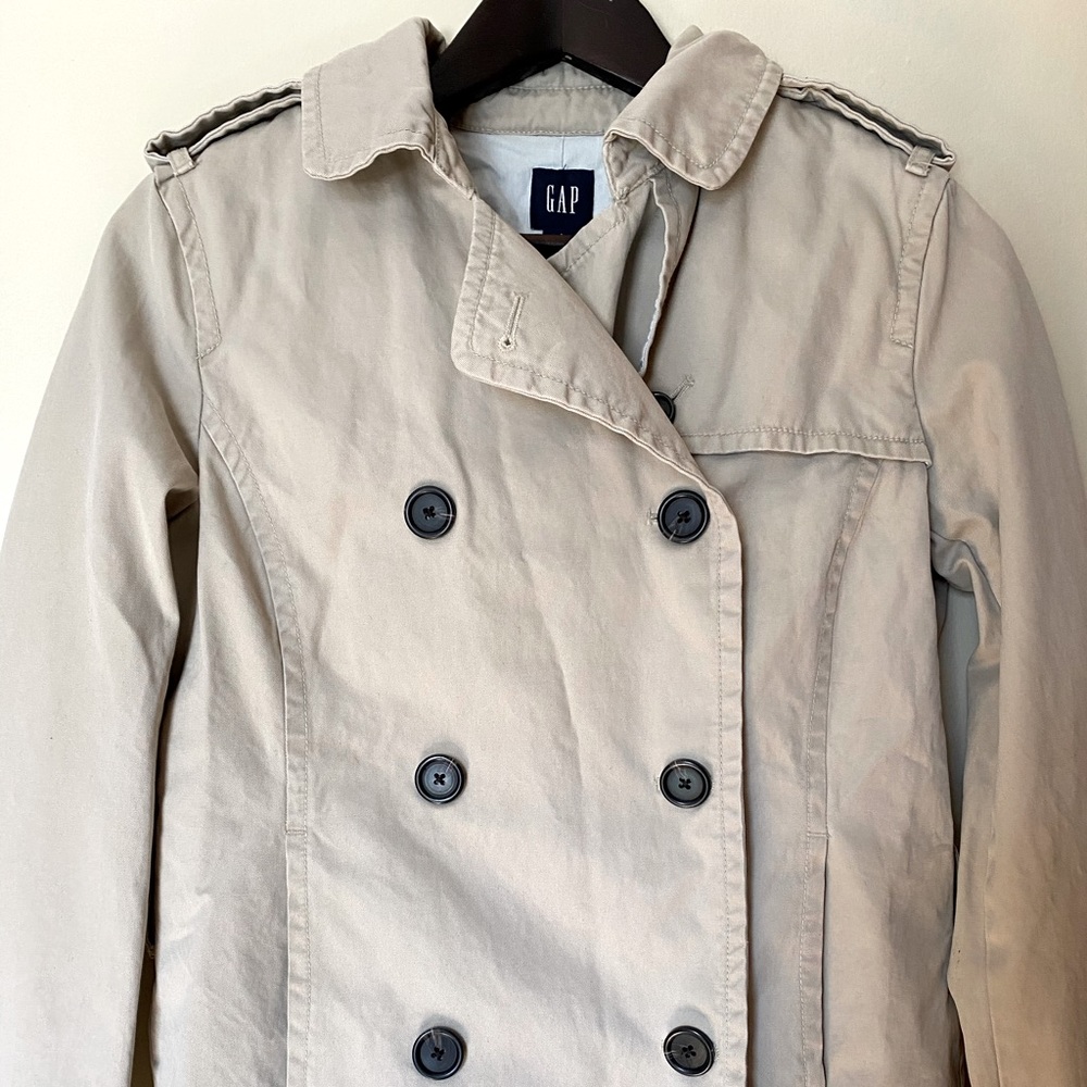 GAP Double Breasted - Trench Coat - Women’s size S - Picture 2 of 10